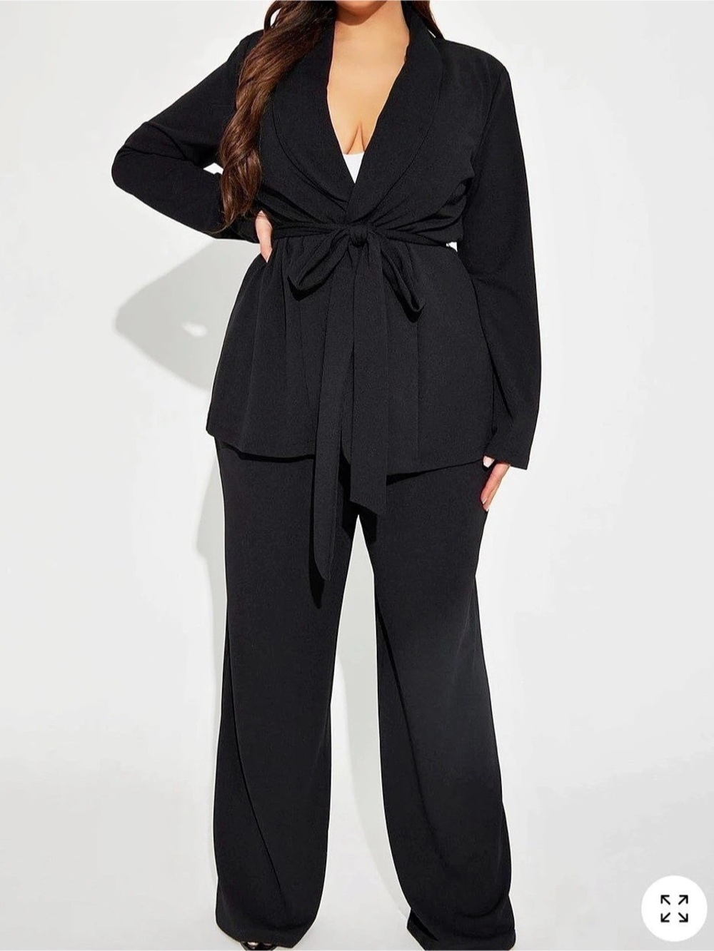 Fashion Nova CEO Vibes Blazer Set Black Pantsuit